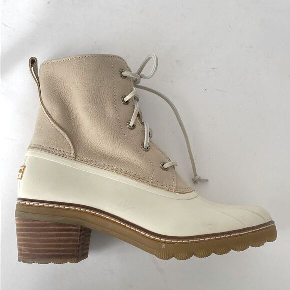 Sperry Shoes - Sperry Topsider Women's Saltwater Heel Leather Rain Duck Boot Sz 9 NWOT